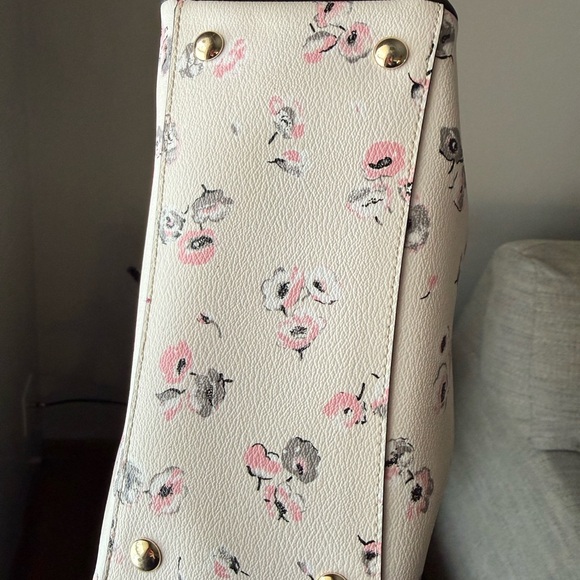 Coach Black and White Floral Satchel - Picture 8 of 14